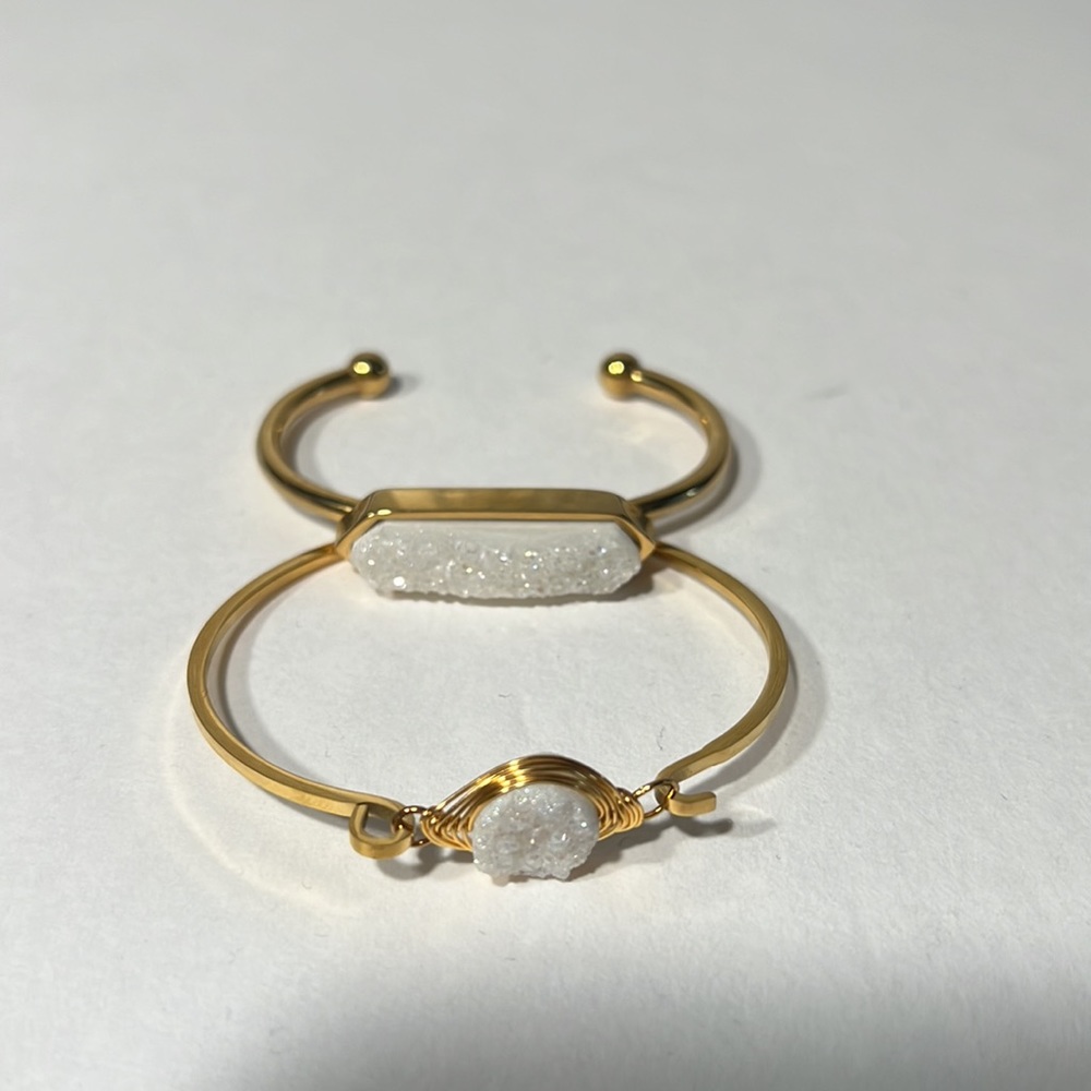 New Kinsley Amselle bracelets - white crystal